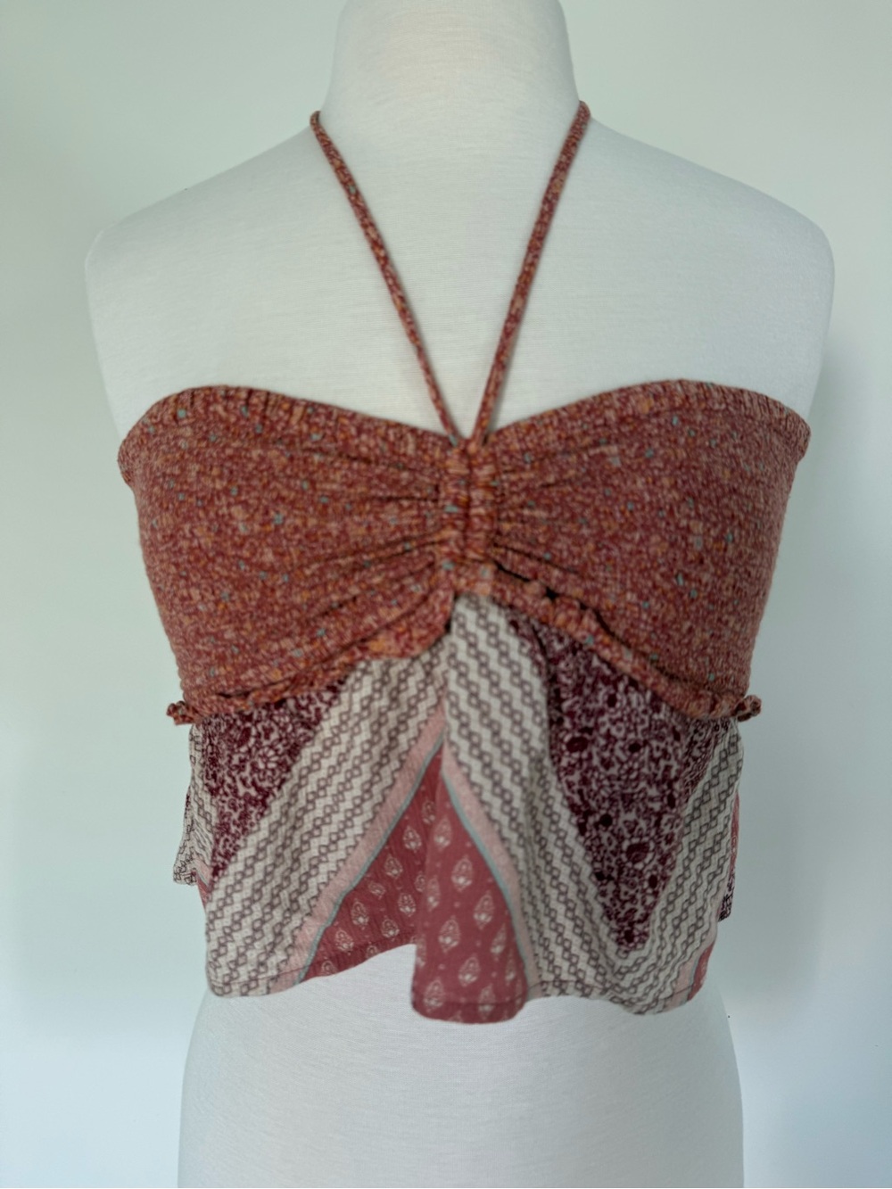 American Eagle Outfitters boho floral crop top